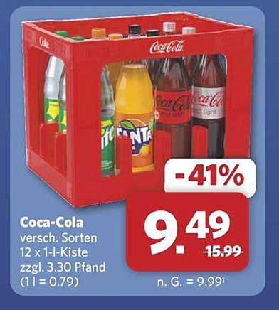 Coca-Cola 12 x 1-Liter-Kiste – Verschiedene Sorten