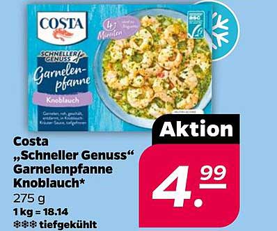 Costa „Schneller Genuss“ Garnelenpfanne Knoblauch