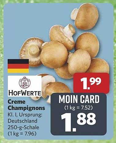 Creme Champignons Kl. I - 250-g-Schale von HofWerte