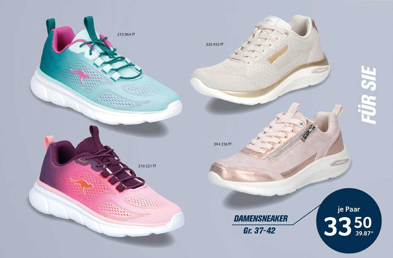 Damen Sneaker Gr. 37-42 für 33,50 €
