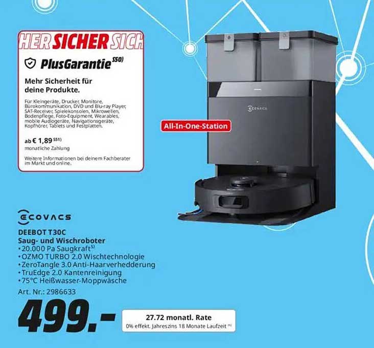 DEEBOT T30C Saug- und Wischroboter