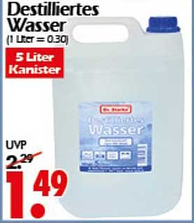 Destilliertes Wasser - 5 Liter Kanister