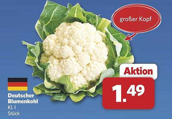 Deutscher Blumenkohl Kl. I Stück