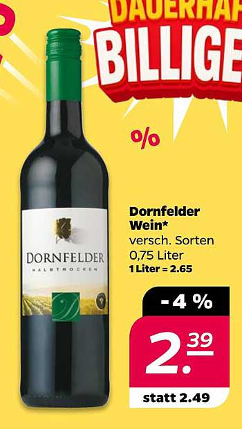 Dornfelder Wein* - verschiedene Sorten 0,75 Liter