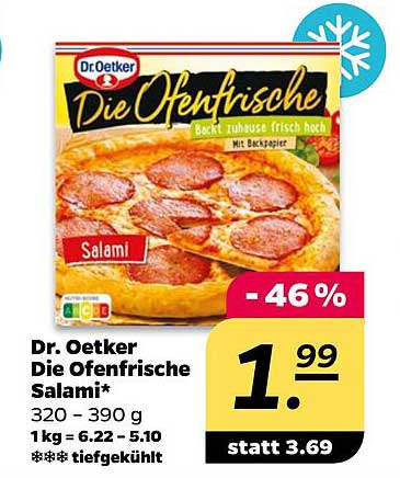 Dr. Oetker Die Ofenfrische Salami* 320 – 390 g