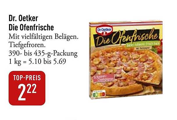 Dr. Oetker Die Ofenfrische - Tiefgefroren mit vielfältigen Belägen