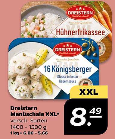 Dreistern Menüschale XXL – verschiedene Sorten