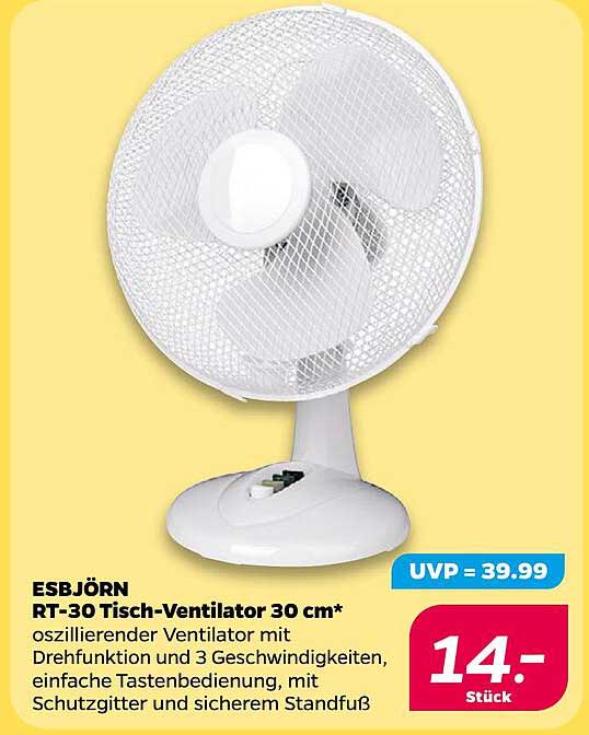 ESBJÖRN RT-30 Tisch-Ventilator 30 cm