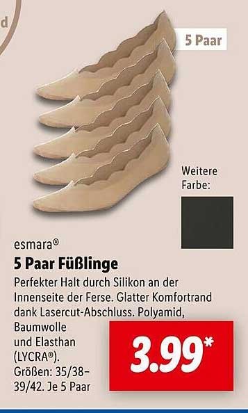 esmar® 5 Paar Füßlinge