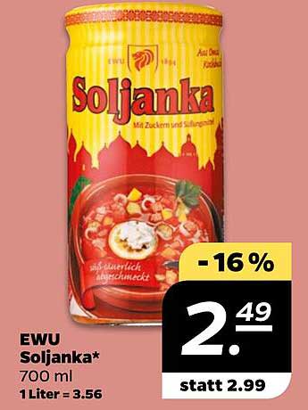 EWU Soljanka 700 ml - Ein unwiderstehliches Angebot!