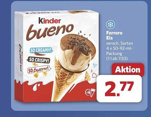 Ferrero Eis Kinder Bueno 4 x 50-92 ml-Packung