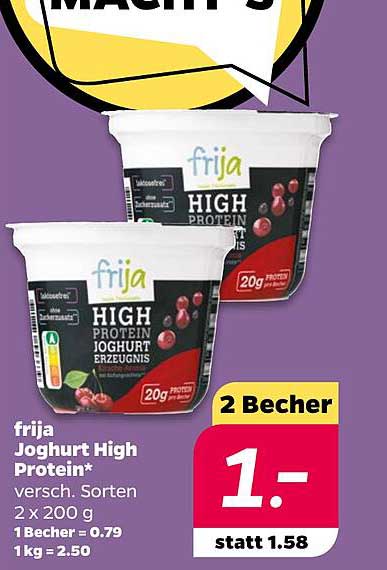 frija Joghurt High Protein - 2 Becher zum unschlagbaren Preis