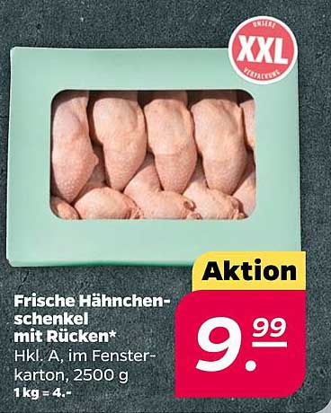 Frische Hähnchenschenkel mit Rücken - Aktion!