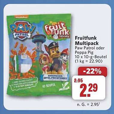 Fruitfunk Multipack - Paw Patrol oder Peppa Pig