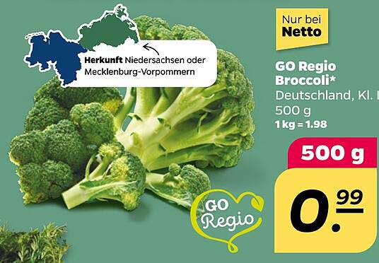 GO Regio Broccoli* 500 g für nur 0,99 €