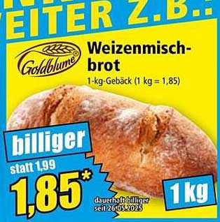 Goldblume Weizenmischbrot 1 kg