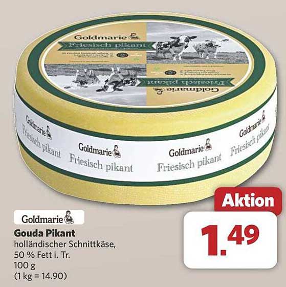 Gouda Pikant - holländischer Schnittkäse, 50 % Fett i. Tr.