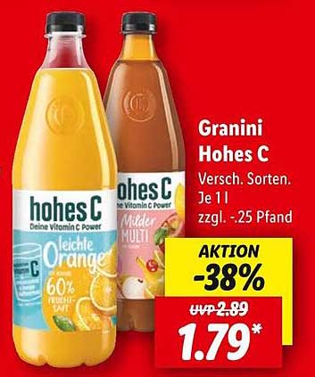 Granini Hohes C – Vielfalt in jeder Flasche