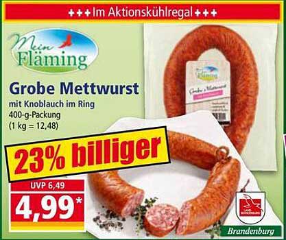 Grobe Mettwurst mit Knoblauch im Ring 400-g-Packung