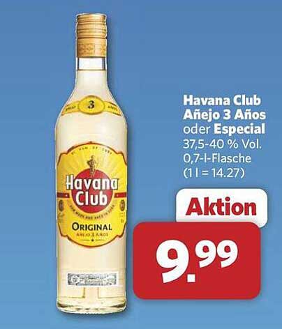 Havana Club Añejo 3 Años oder Especial 0,7-l-Flasche