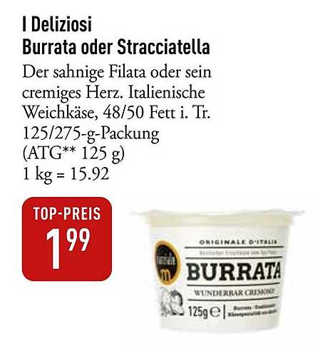 I Deliziosi Burrata oder Stracciatella