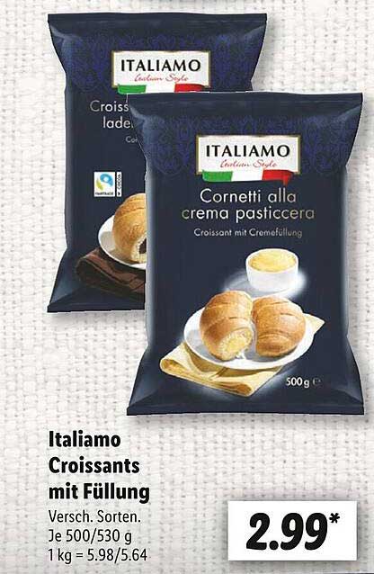 Italiamo Croissants mit Füllung
