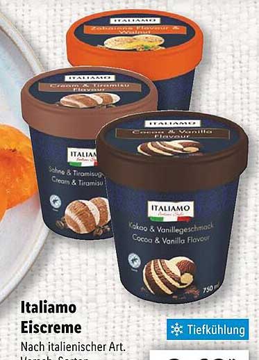 ITALIAMO Eiscreme nach italienischer Art – verschiedene Geschmacksrichtungen