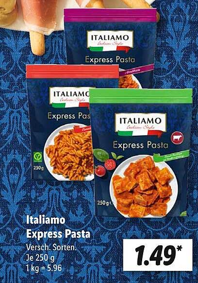 Italiamo Express Pasta - Verschiedene Sorten