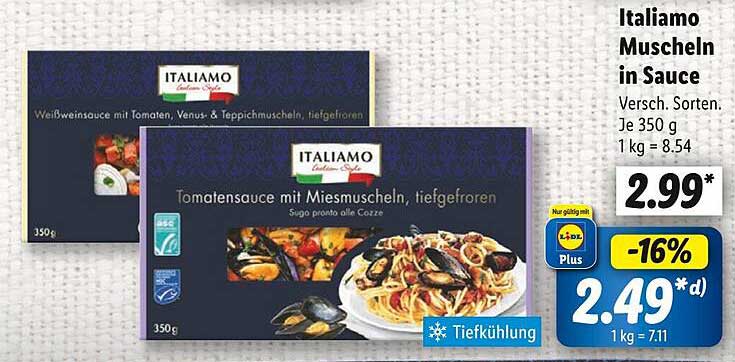 ITALIANO Muscheln in Sauce