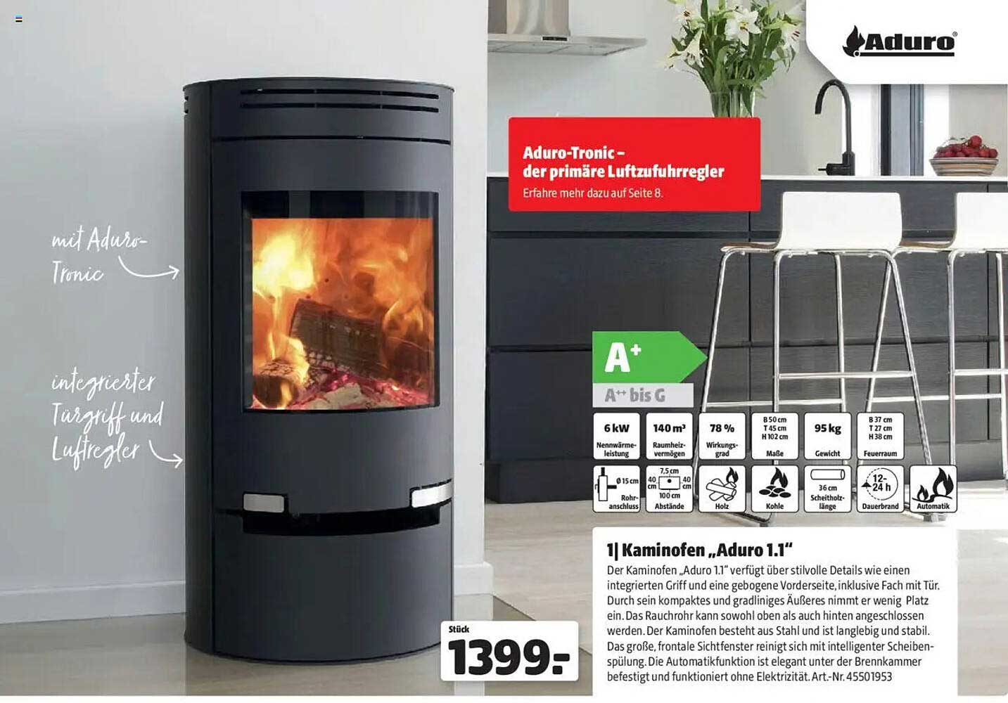 Kaminofen „Aduro 1.1“ – der elegante Wärmespender für Ihr Zuhause