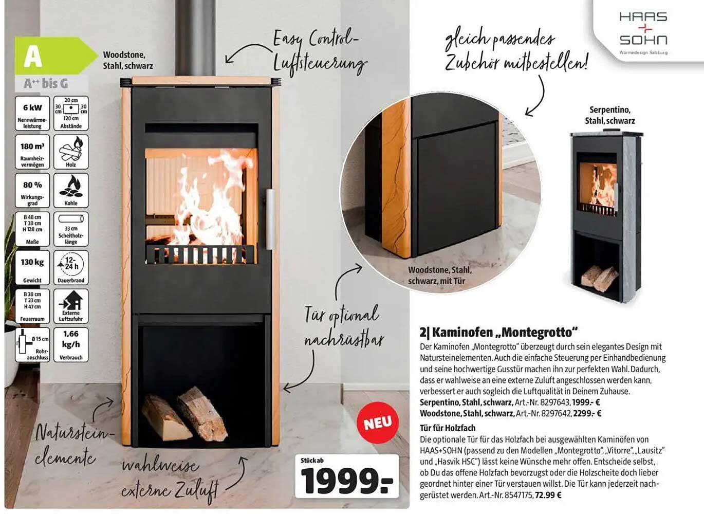 Kaminofen Montegrotto - Eleganz und Effizienz vereint