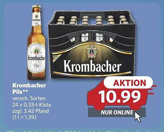Krombacher Pils - 24 x 0,33 l Kiste