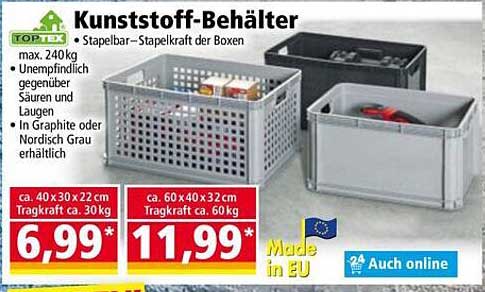 Kunststoff-Behälter – Stapelbar und vielseitig