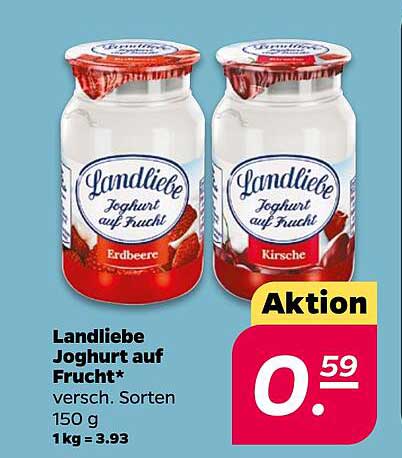Landliebe Joghurt auf Frucht - verschiedene Sorten 150 g