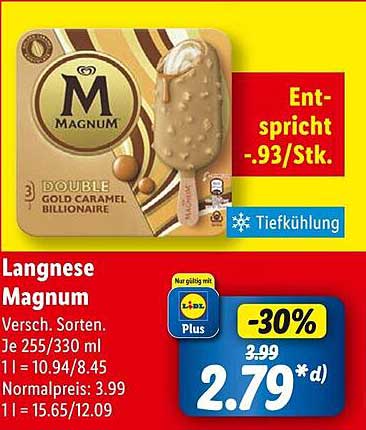 Langnese Magnum Double Gold Caramel Billionaire