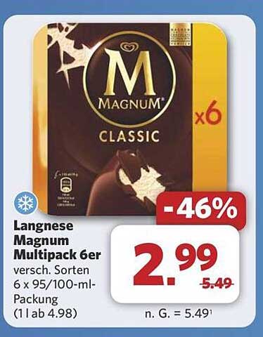 Langnese Magnum Multipack 6er Classic