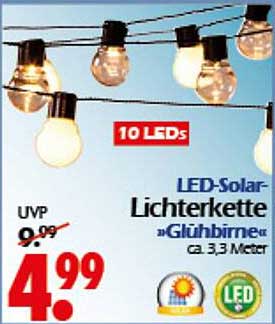LED-Solar-Lichterkette »Glühbirne«