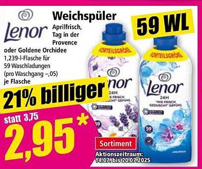 Lenor Weichspüler – Aprilfrisch oder Goldene Orchidee