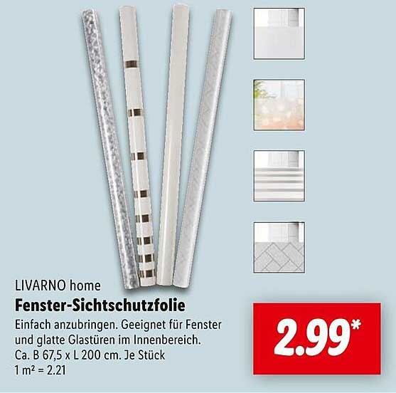 LIVARNO home Fenster-Sichtschutzfolie
