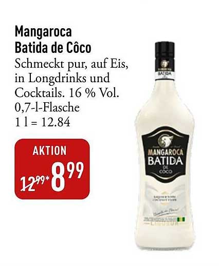 Mangaroça Batida de Côco