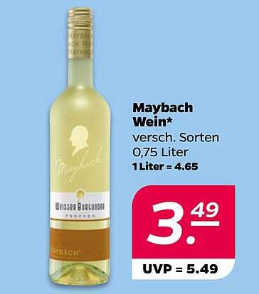 Maybach Wein - verschiedene Sorten, 0,75 Liter