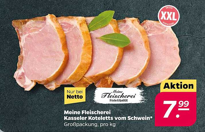 Meine Fleischerei Kasseler Koteletts vom Schwein, Großpackung, pro kg