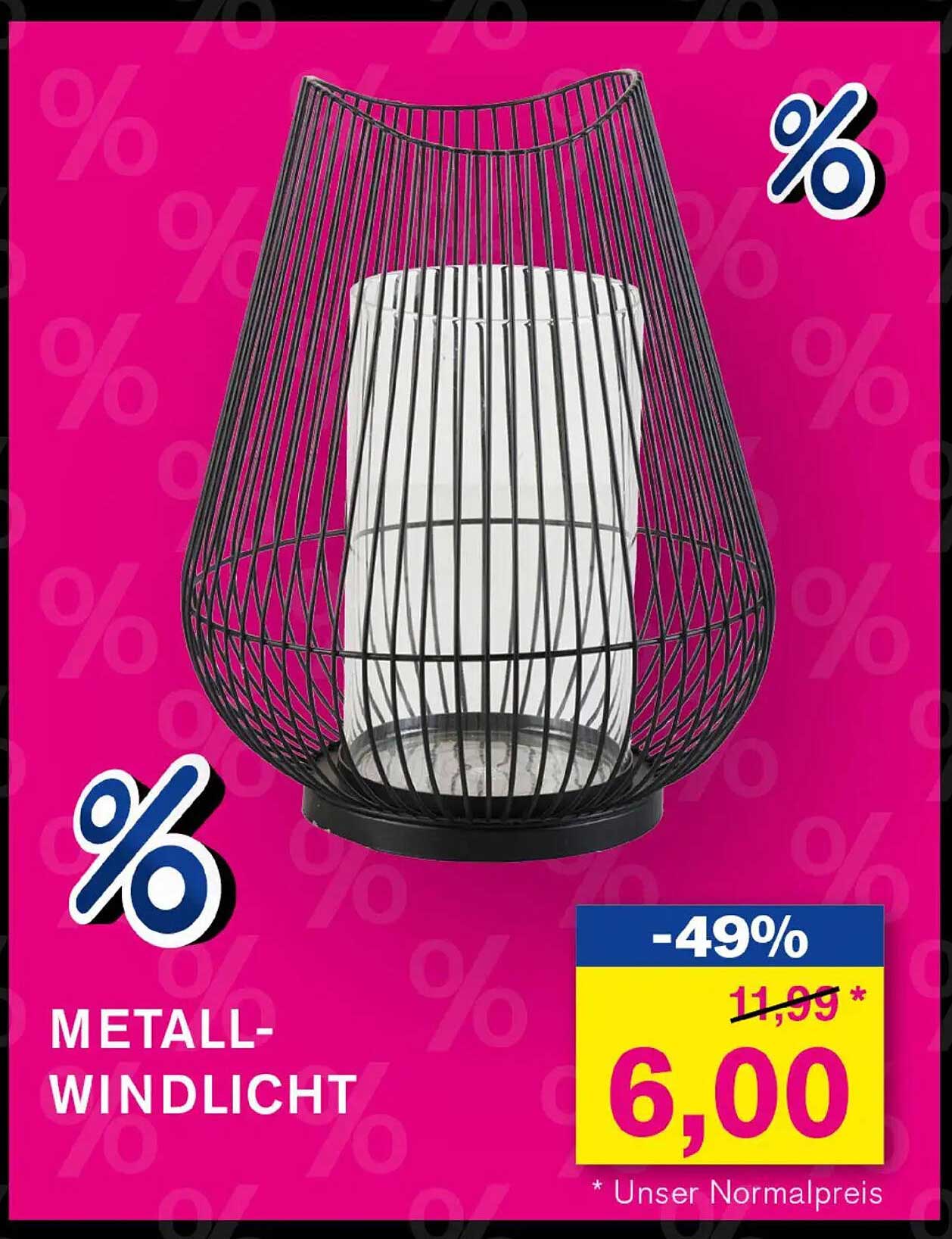 METALL-WINDLICHT