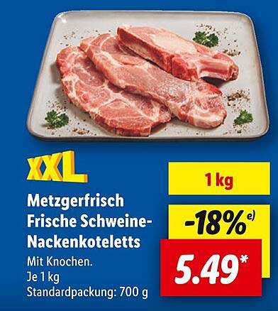Metzgerfrisch Frische Schweinenackensteaks 1 kg