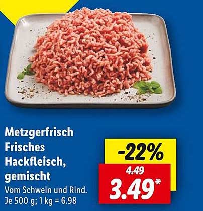 Metzgerfrisch Frisches Hackfleisch, gemischt