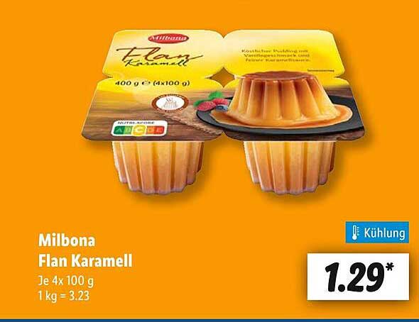 Milbona Flan Karamell