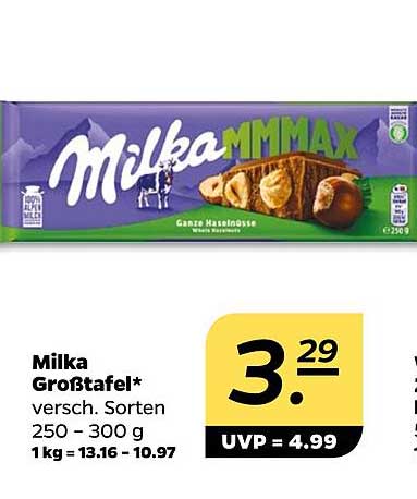 Milka Großtafel - verschiedene Sorten 250 - 300 g