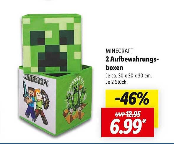 MINECRAFT 2 Aufbewahrungsboxen