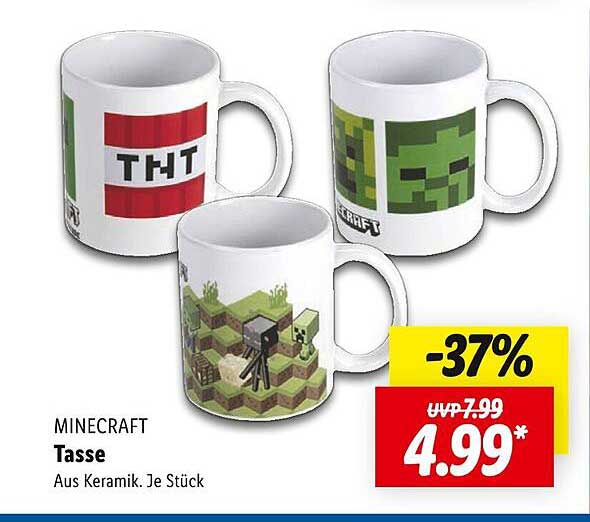 MINECRAFT Tasse – Aus Keramik. Je Stück.
