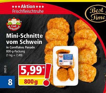 Mini-Schnitte vom Schwein in Cornflakes Panade 800-g-Packung